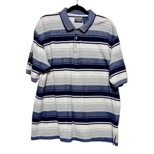 Vintage Y2K Britannia Levi's Preppy Stripe Polo Mens Size XL Dadcore 90s Revival